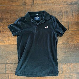 Black Hollister Stretch Epic Flex Collard Polo Size Youth Medium